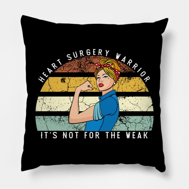 Heart Surgery Recovery Gift, Heart Surgery Warrior Pillow by JD_Apparel