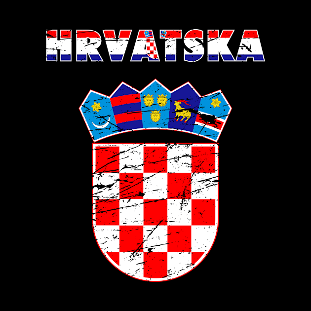 Croatia Hrvatska Coat of Arms Gift by Super Fresh Art