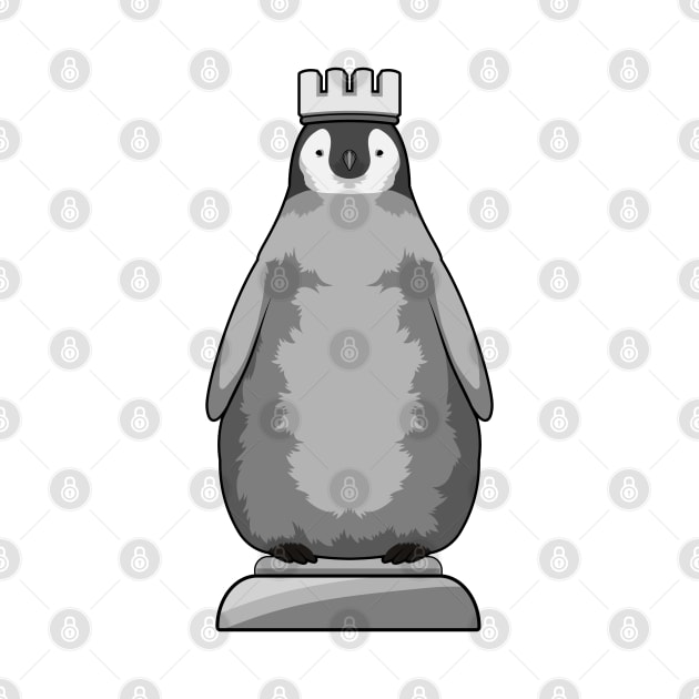 Penguin as Chess piece King by Markus Schnabel