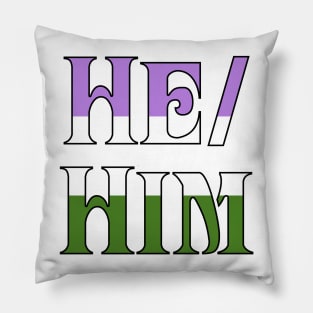 Genderqueer He/Him Pillow