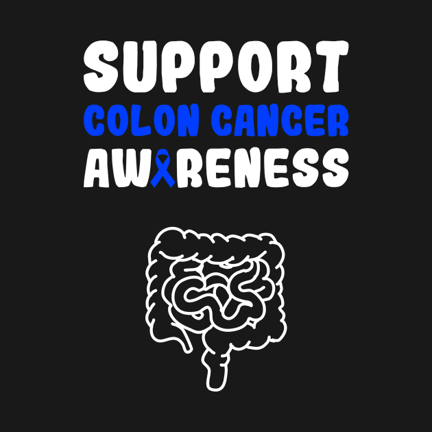 Colon Cancer Awareness Survivor Warrior Ribbon by Anassein.os