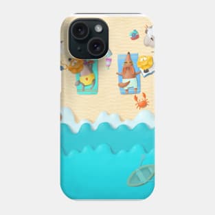 Summer vacation of couple of dogs. Phone Case