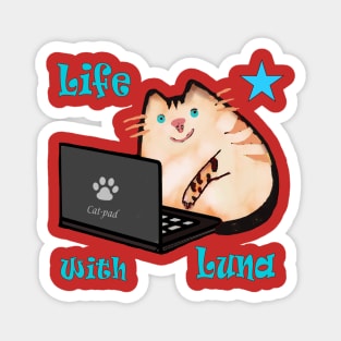 Laptop Cats ComputerTime Magnet