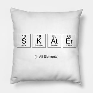 Skater In All Elements - Chemistry Periodic Table Science Pillow