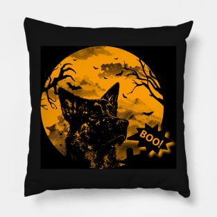 German Shepard Halloween-Boo Pillow