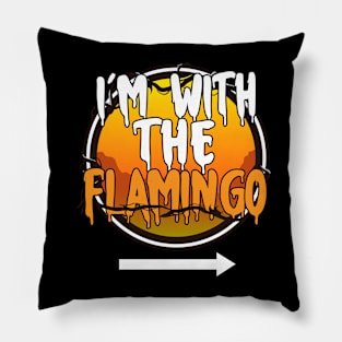 I'm With The Flamingo Funny Lazy Halloween Costume Last Minute Halloween Costume Halloween 2021 Gift Pillow