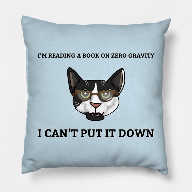 Science Cat Zero Gravity Cat Pillow Teepublic