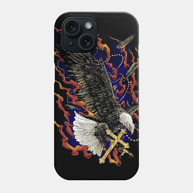 eagle carries a cross Phone Case by elwinhakim