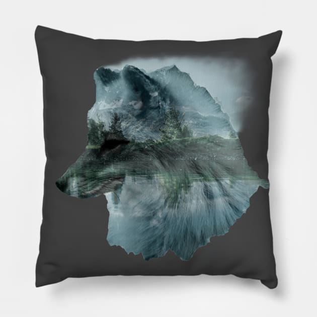 Mountain fox Pillow by AshStore