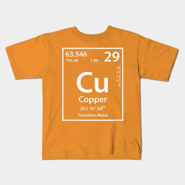 Periodic Table of Elements - Copper - Cu - Copper on Copper T-Shirt