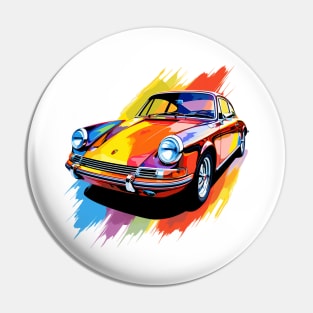 Vintage car paint art Pin