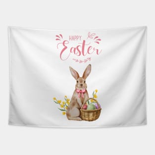 Happy easter with bunny Tapestry
