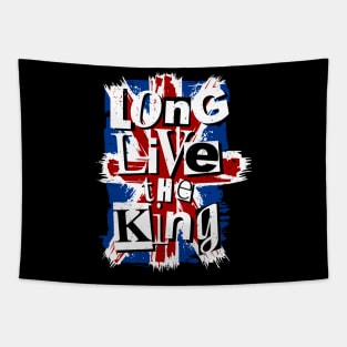 King Charles III Coronation Long Live the King Punk Tapestry