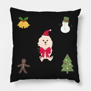 Christmas Maltipoo Dog Sticker Pack Pillow