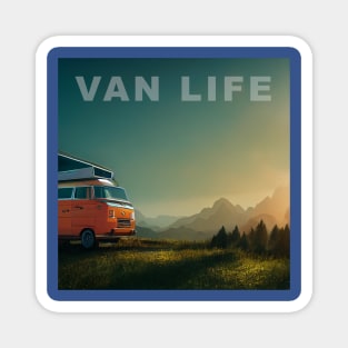 Van Life Camper RV Outdoors in Nature Magnet