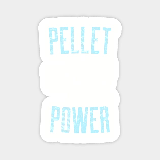 Pellet Power Smoker Design Jeans Blue White Magnet by Preston James Designs