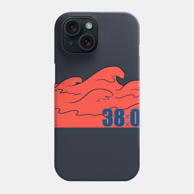 Alpine Ruby Waves Phone Case by PhantasyPhactory