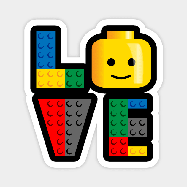 LOVE Lego Magnet by designedbygeeks