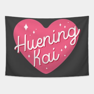 TXT Huening Kai heart typography Tapestry