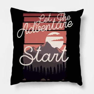 Let The Adventure Start Pillow