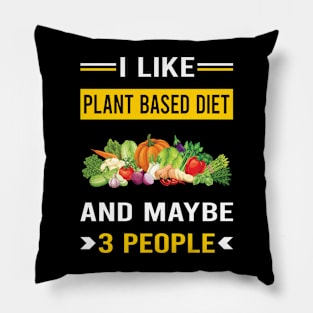 3 People Plant Based Diet Vegan Vegetarian Veganism Pillow