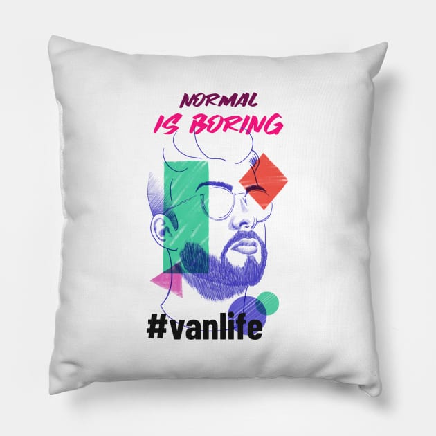 Normal is Boring Pillow by Make a Plan Store