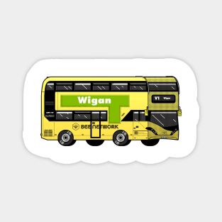 Wigan Transport for Greater Manchester (TfGM) Bee Network yellow bus Magnet