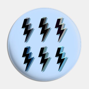 Varied Blues Lightning Bolt Collection Pin