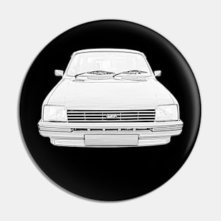 Austin Metro 1980s classic car monochrome Pin