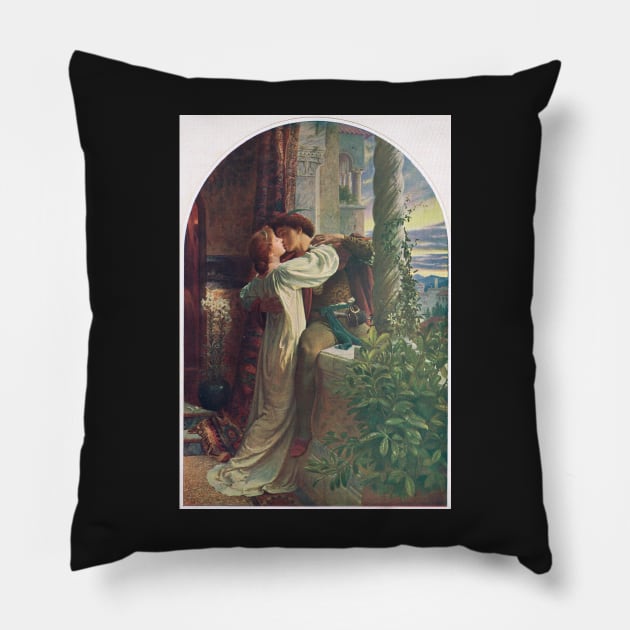 Romeo and Juliet by Frank Dicksee R.A. (1853-1928) Pillow by artfromthepast