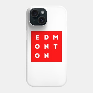 Edmonton | Red square, white letters | Canada Phone Case