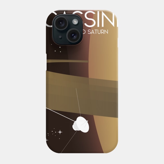 Cassini NASA Saturn Space art Phone Case by nickemporium1