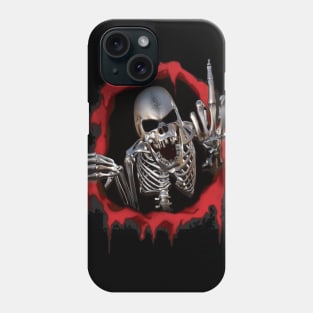 Skeleton Middle Finger Phone Case