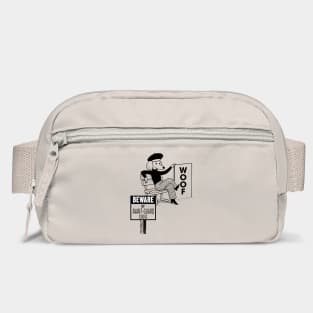 Funny Beware of Avant-Guard Dog in Hipster Parisian Clothes Bag