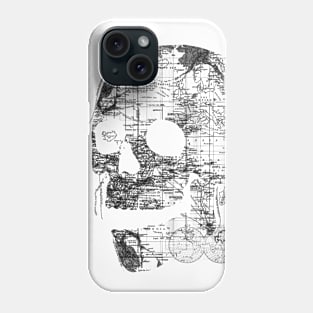 Skull Wanderlust Black and White Phone Case