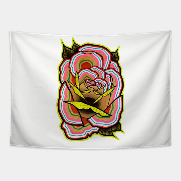 Technicolor Rose Tapestry by TimPangburn