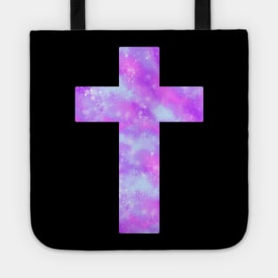 Pastel Nebula Cross Tote