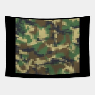 Digital Pixel Camo Camouflage Pattern Print Tapestry