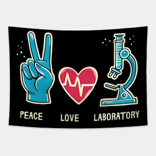 Peace Love Laboratory Chemistry Science Professors Tapestry