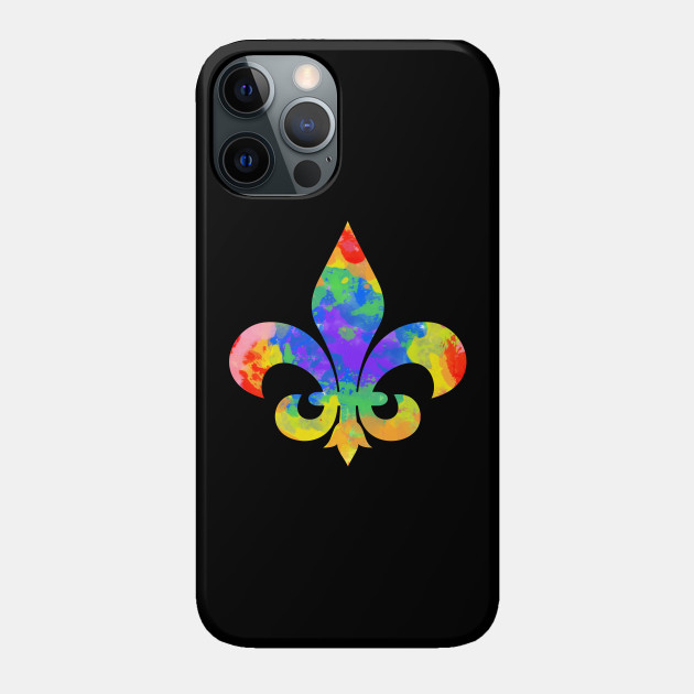 Tie Dye Fleur De Lis - Tie Dye - Phone Case