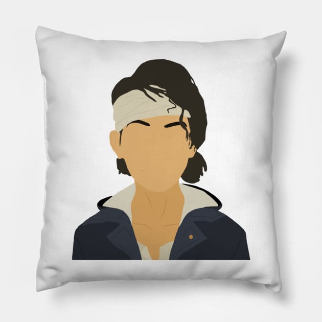 The Walking Dead Game Final Season Clementine Head Band Fan Art Pillow by senaeksi