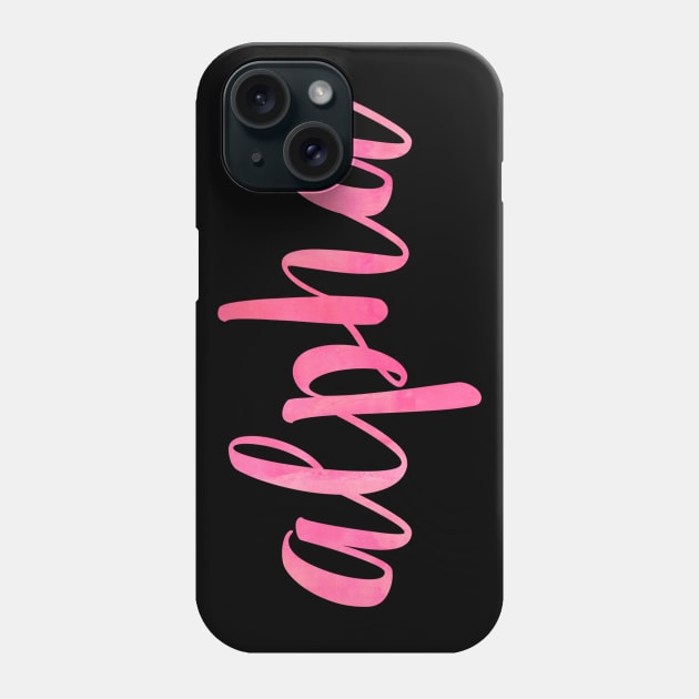 Pink Alpha Phone Case by lolosenese