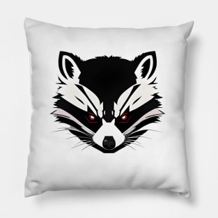 Angry Raccoon Pillow