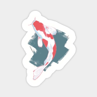 Koi fish digital design Magnet