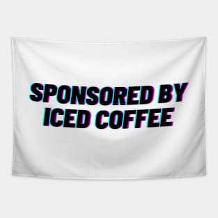 sponsored by iced coffee - glitch Tapestry