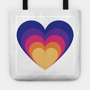 Bi sunset heart in heart Tote