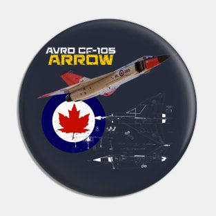 Canadian Avro CF-105 Arrow (dark) Pin