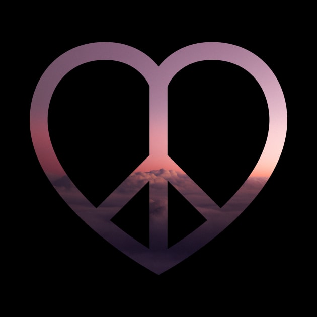 Peace And Love Symbol by TeeTime