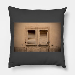 Window in Piran, Slovenia Pillow