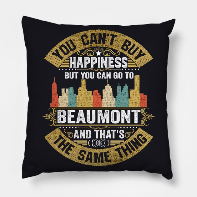 USA City Beaumont City T-Shirt I Love Beaumont Flag Texas State Home City Beaumont Map Native American USA Flag Pillow by BestSellerDesign